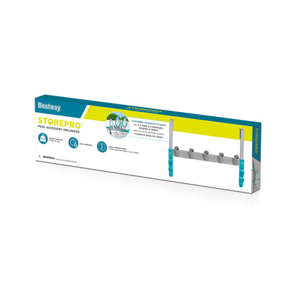 Bestway Flowclear StorePro Swimming Pool Wall Accessory and Equipment Organizer