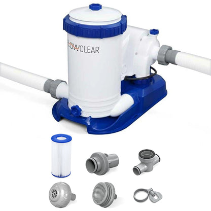 Bestway Flowclear 2,500 GPH 120V Above Ground Swimming Pool Water Filter Pump