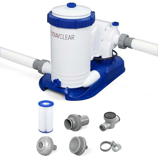Bestway Flowclear 2,500 GPH 120V Above Ground Swimming Pool Water Filter Pump