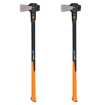 Fiskars Pro IsoCore Wood Splitting Maul with 31" Handle, Black/Orange, (2 Pack)