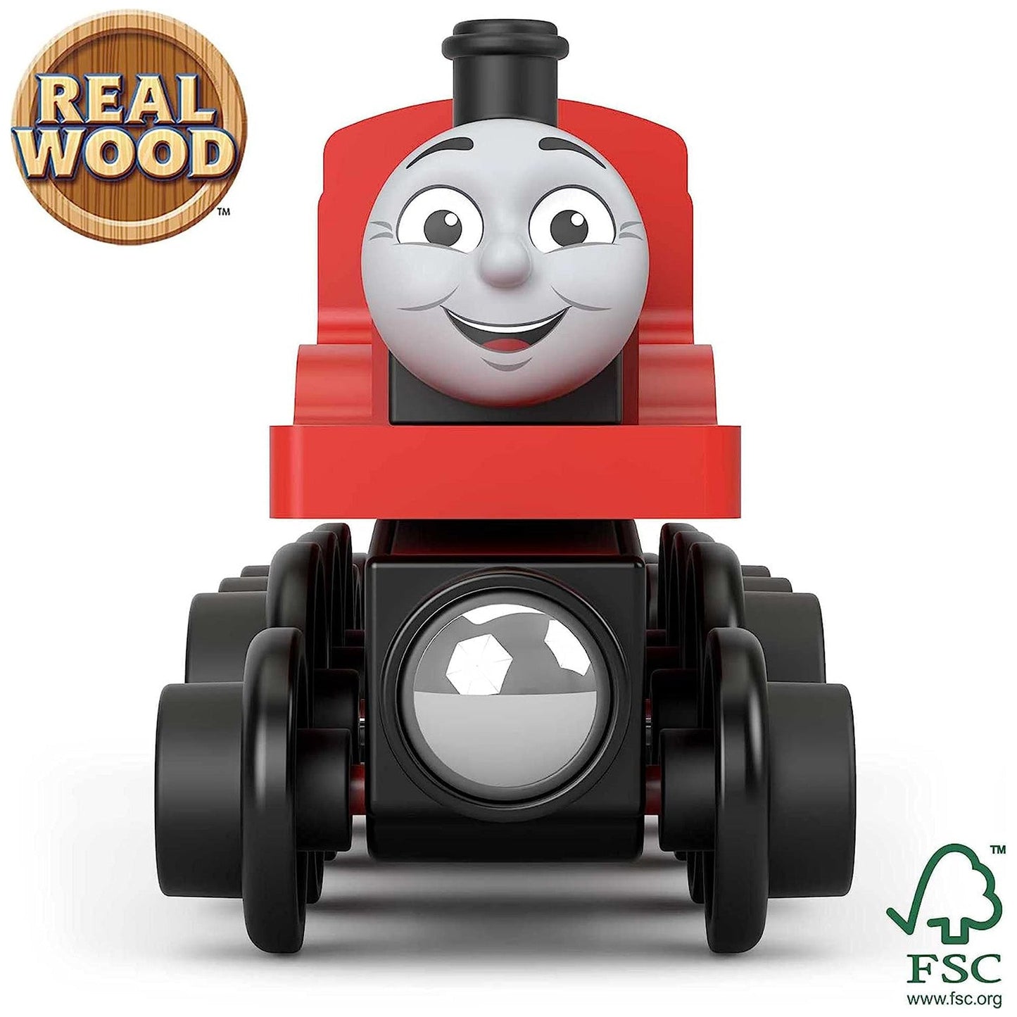 Thomas & Friends Wooden Railway Toy Train James Wood Engine & Coal Car For Kids