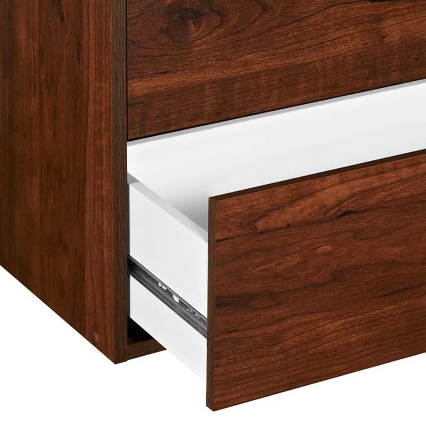 ClosetMaid Stackable 2 Drawer Wooden Horizontal Storage Organizer, Dark Cherry