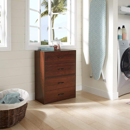 ClosetMaid Stackable 2 Drawer Wooden Horizontal Storage Organizer, Dark Cherry