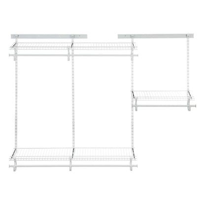 Closetmaid 4' to 6' Adjustable Steel ShelfTrack Closet Organizing Kit, White