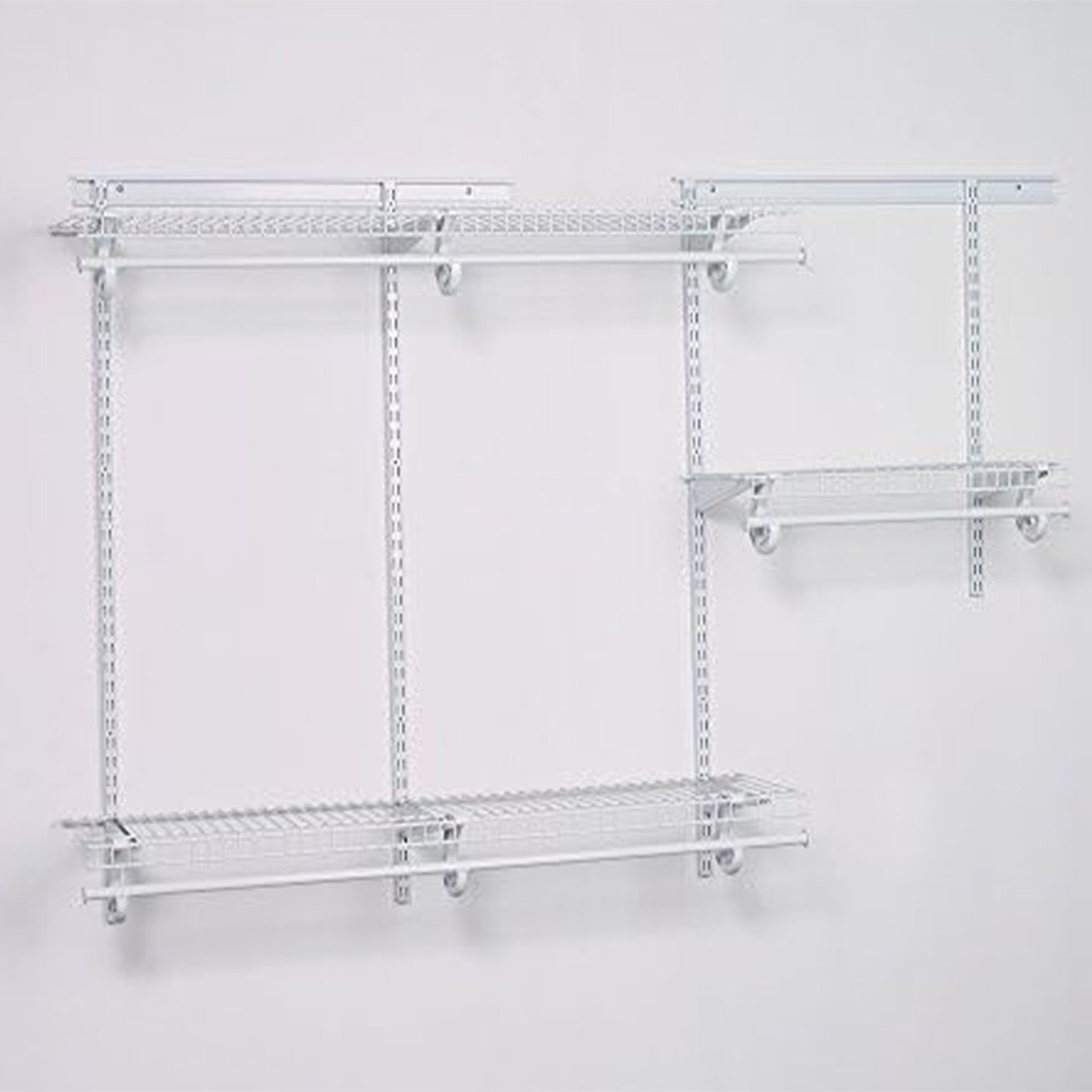 Closetmaid 4' to 6' Adjustable Steel ShelfTrack Closet Organizing Kit, White