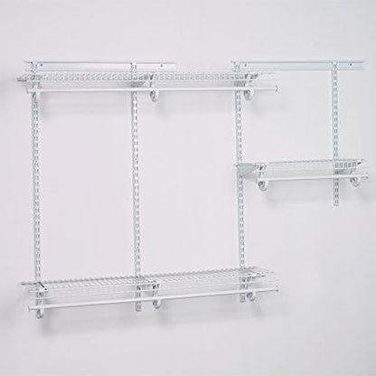 Closetmaid 4' to 6' Adjustable Steel ShelfTrack Closet Organizing Kit, White