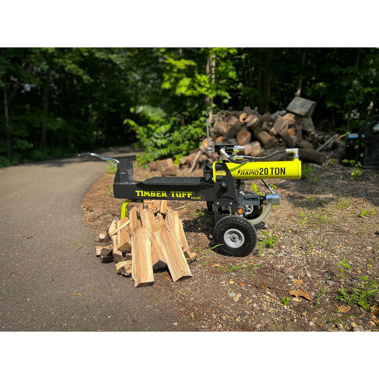 Timber Tuff Gas Powered 20 Ton Log Splitter, Machine for Cutting Firewood, 7 HP