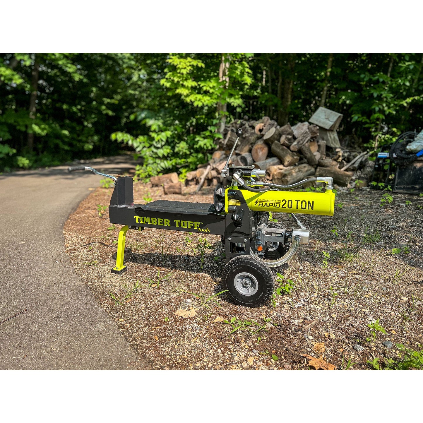 Timber Tuff Gas Powered 20 Ton Log Splitter, Machine for Cutting Firewood, 7 HP