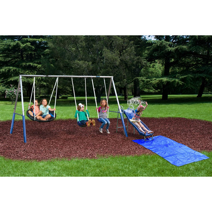 XDP Recreation Aqua Play Outdoor Park with Super Disc Swing and Water Wave Slide