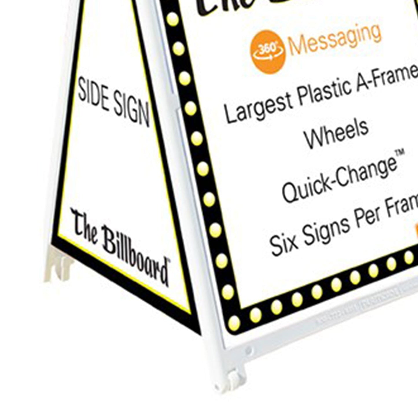 Plasticade The Billboard Large Outdoor Plastic Sign Frame with Handle, White