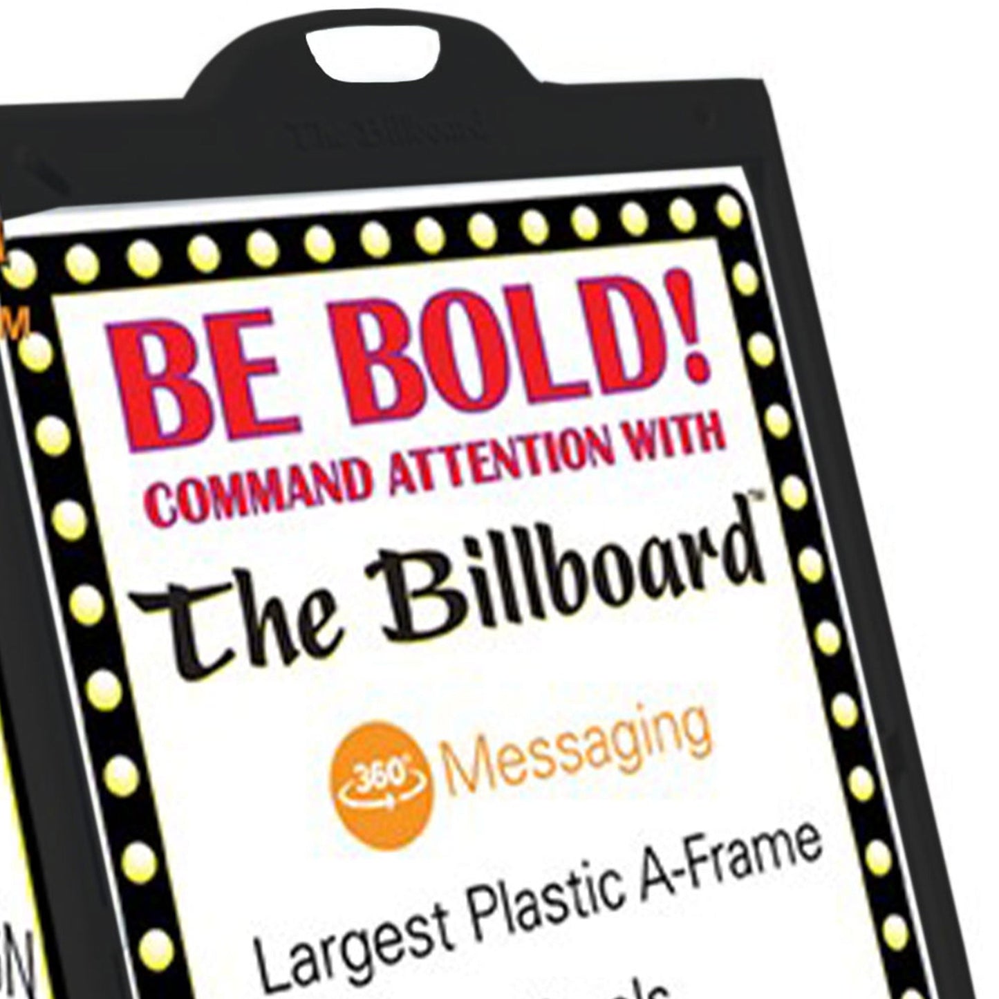 Plasticade The Billboard Large Outdoor Plastic Sign Frame with Handle, Black