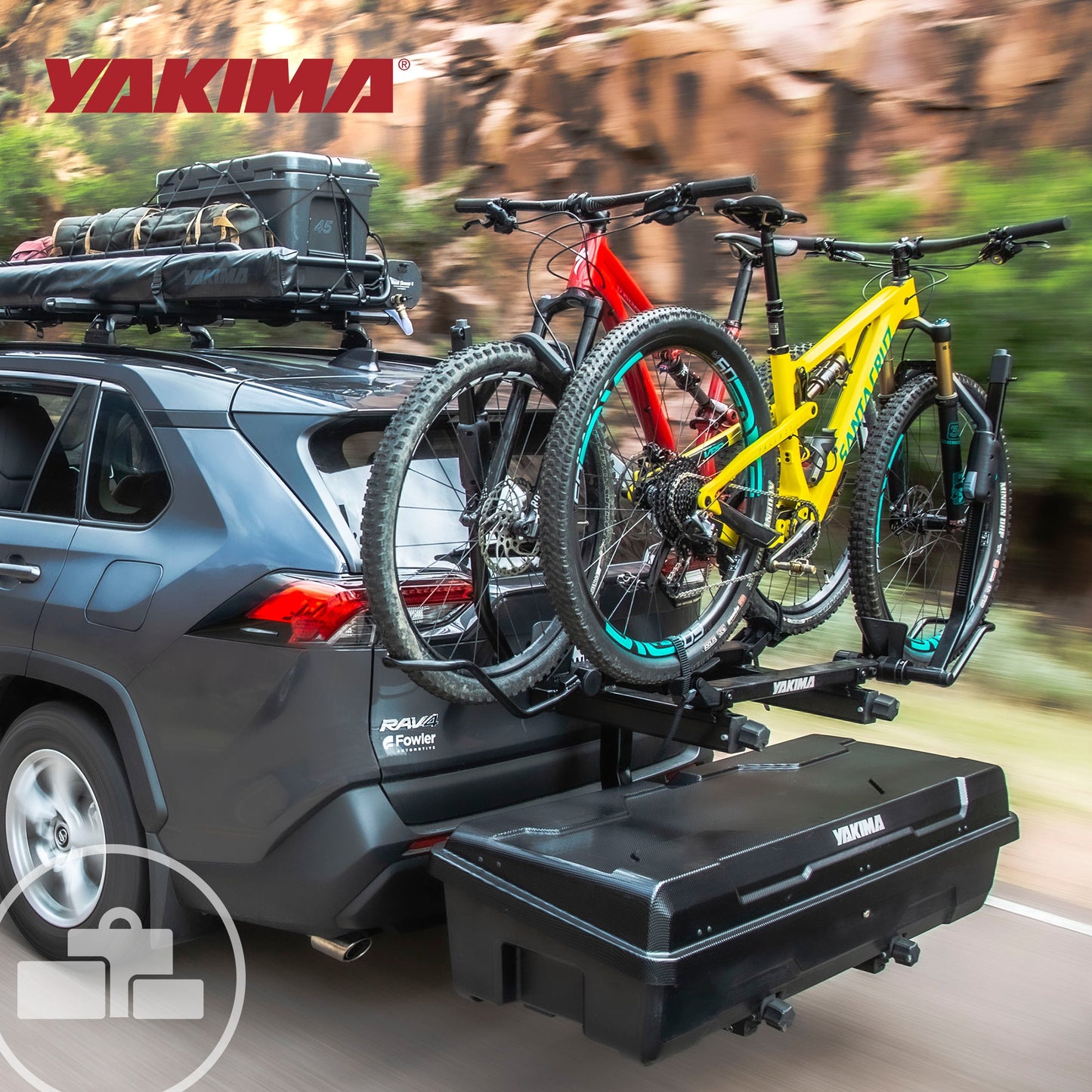 Yakima EXO GearLocker 10 Cu Ft Vehicle Roof Rack Cargo Box for EXO SwingBase