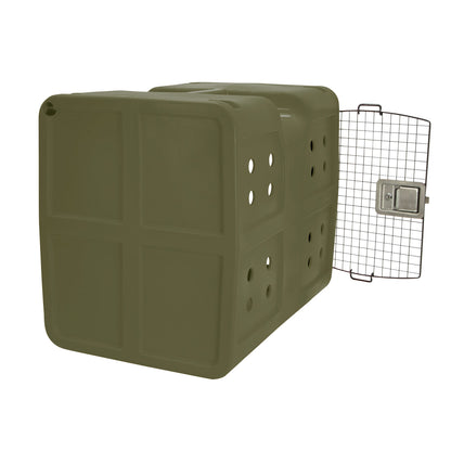 Dakota 283 G3 Medium Easy to Clean Dog Kennel w/ Handle & Latching Door, Olive