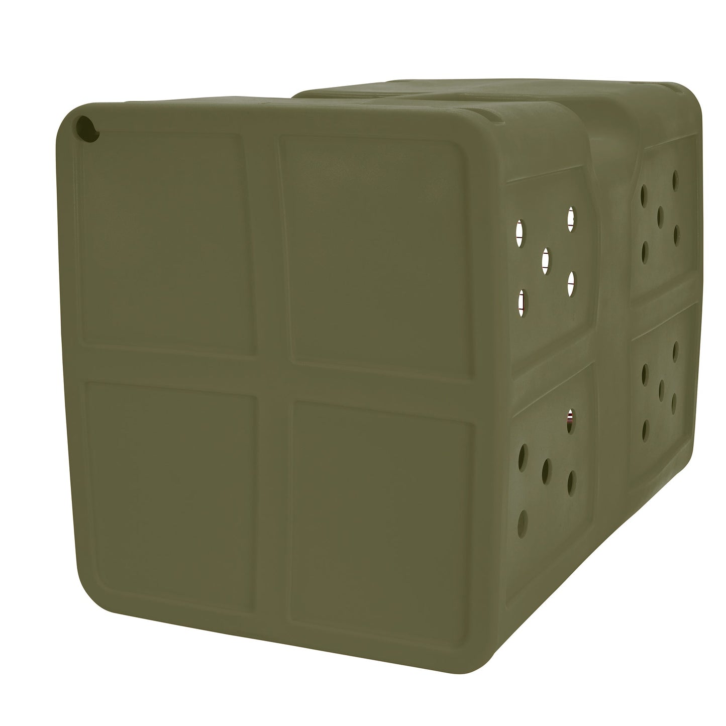 Dakota 283 G3 Large Easy to Clean Dog Kennel w/ Handle & Latching Door, Olive