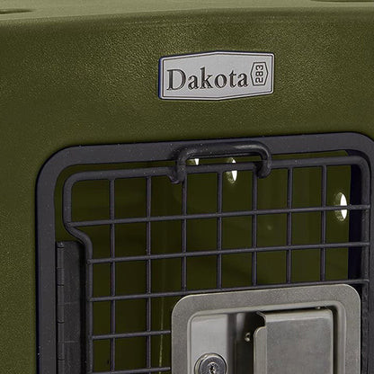 Dakota 283 G3 Small Easy To Clean Dog Kennel w/ Handle & Latching Door, Olive