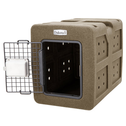 Dakota 283 G3 Easy To Clean Dog Kennel w/ Handle & Latching Door, Coyote Granite