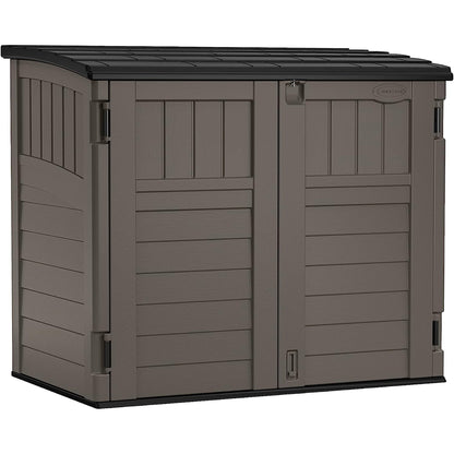 Suncast Horizontal 4 Foot x 2.5 Foot Outdoor/Garden Storage Shed, Stoney Grey