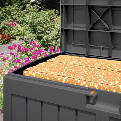 Suncast 50 Gallon Medium Resin Outdoor Storage Deck Box with Lid, Peppercorn