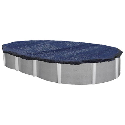 Swimline 18 x 33 Foot Oval Above Ground Heavy Winter Swimming Pool Cover, Blue