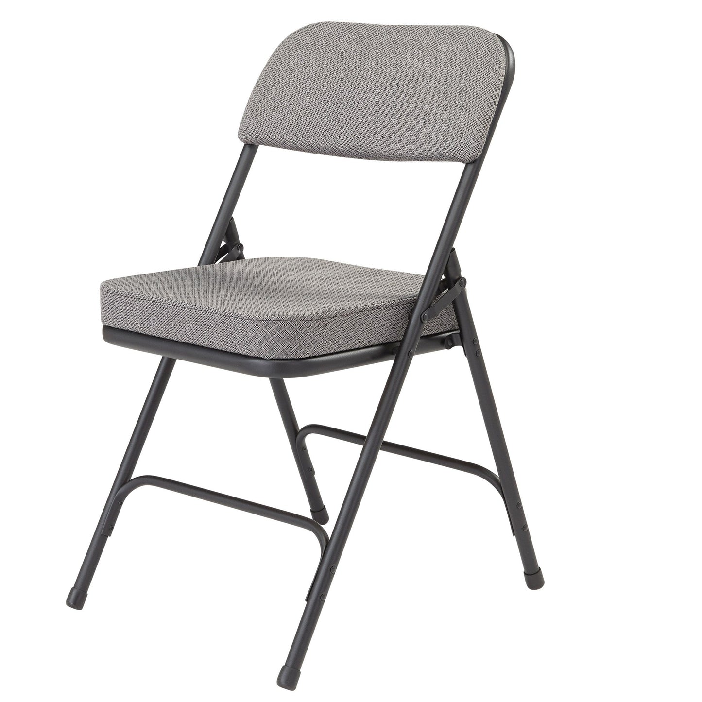 NPS 3200 Series 2" Cusion Fabric Upholstered Office Folding Chair, Gray, 2 Pack