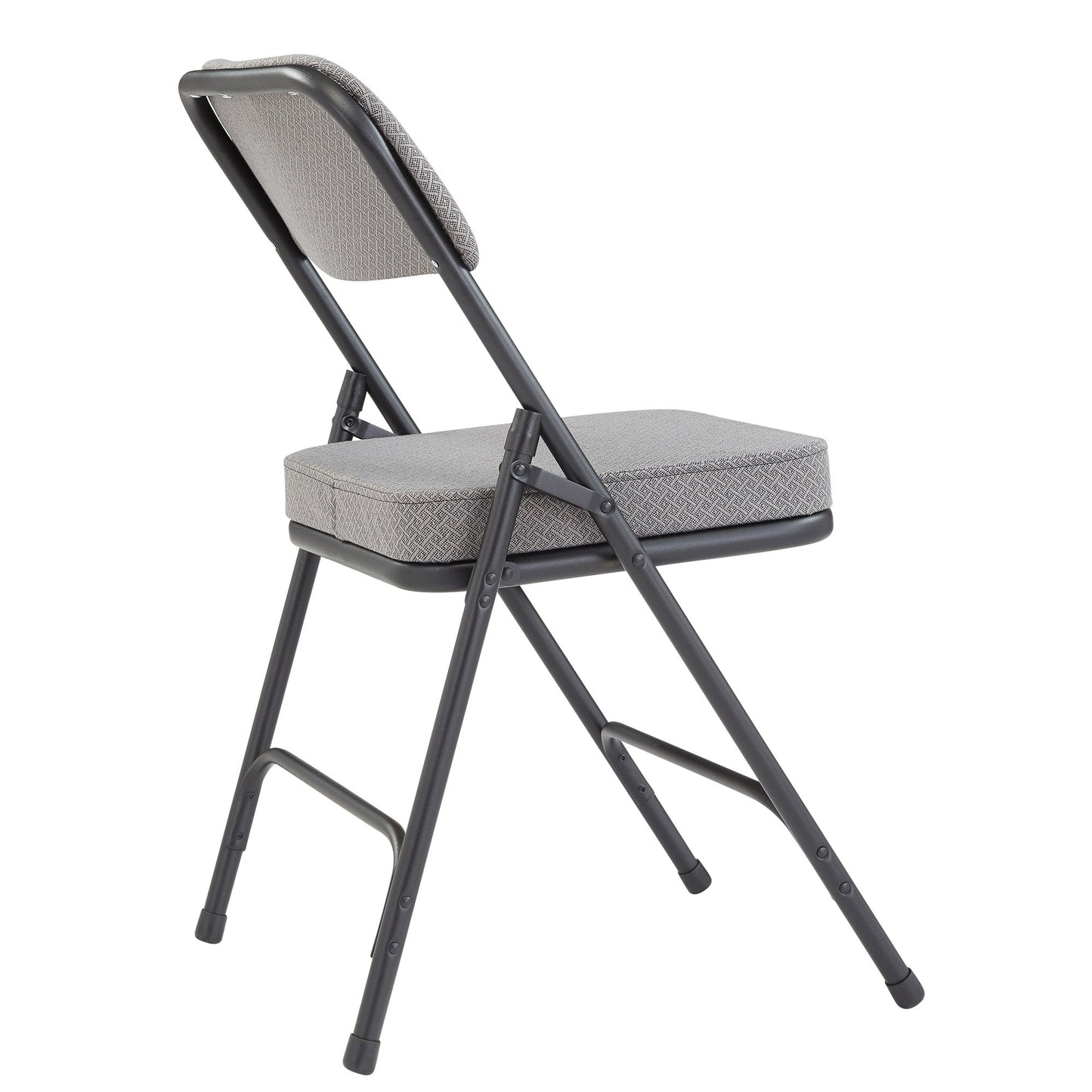 NPS 3200 Series 2" Cusion Fabric Upholstered Office Folding Chair, Gray, 2 Pack