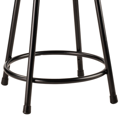 National Public Seating 6200 Series 18" Steel Stool Supports 500 Pounds, Black