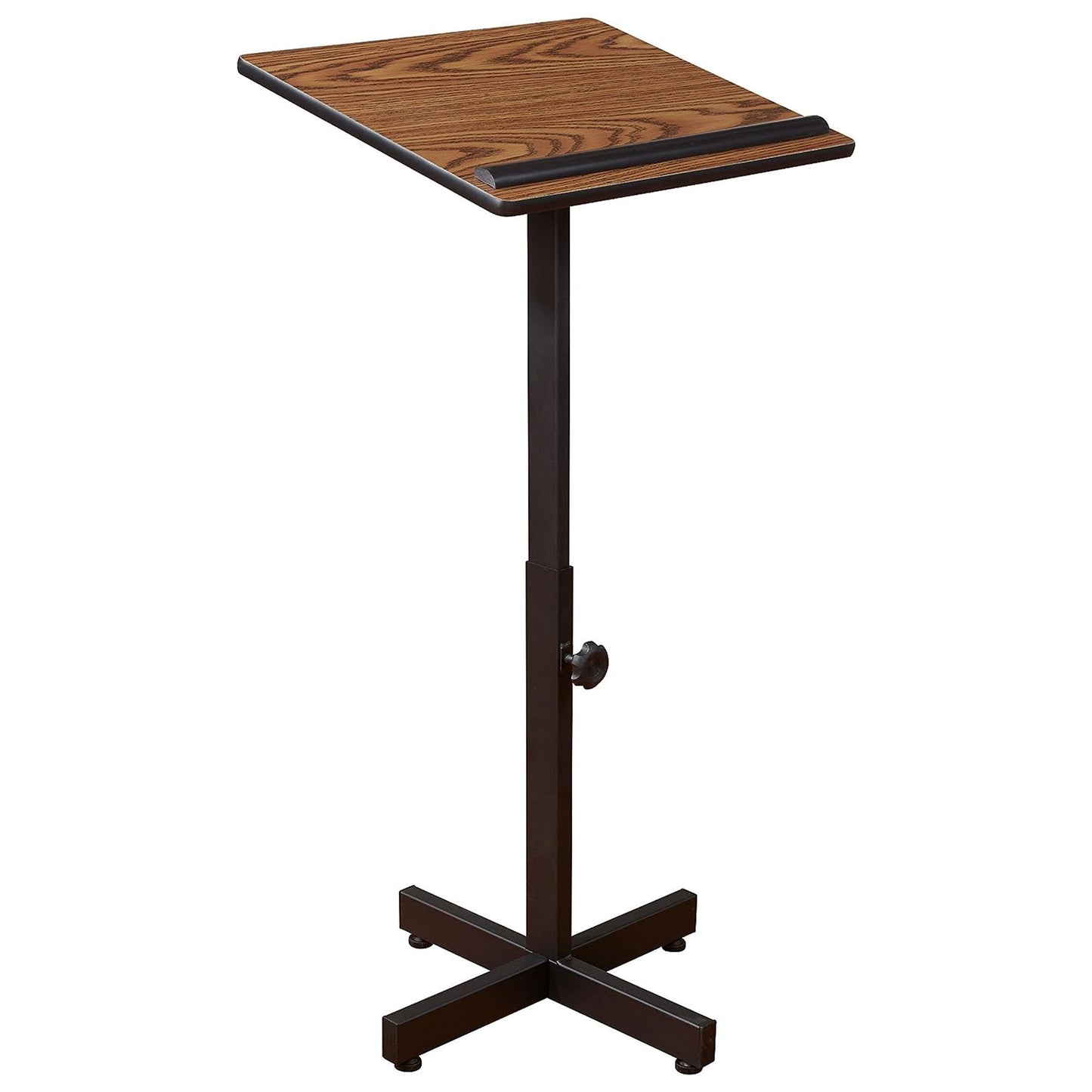 Oklahoma Sound Portable Presentation Series Adjustable Lectern Stand, Medium Oak