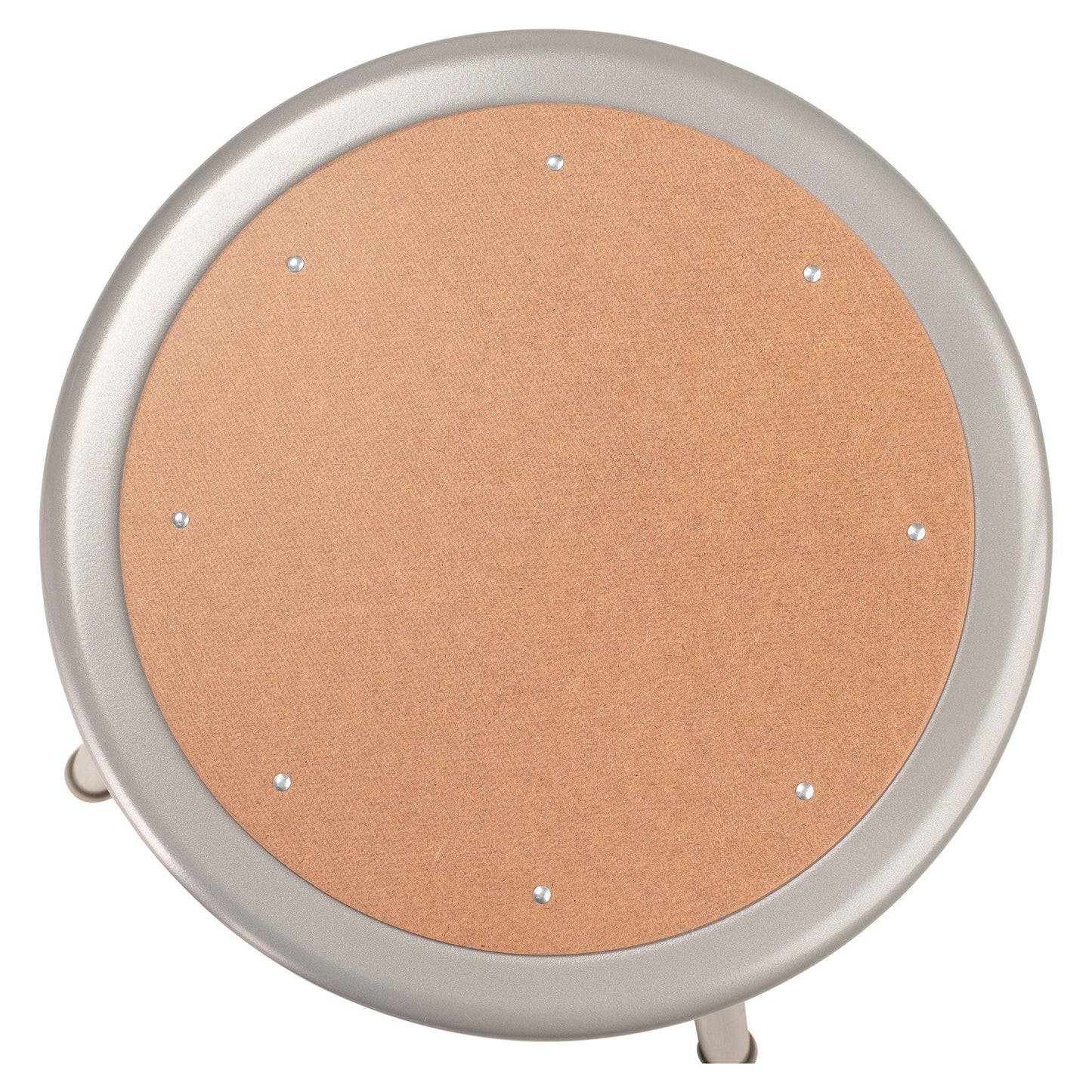 National Public Seating 6200 Series 18 Inch Adjustable Height Steel Stool, Grey