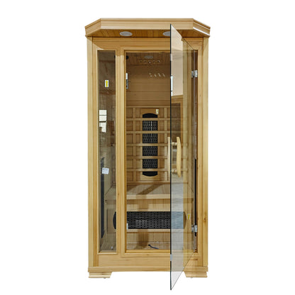 JOMEED's 6.2 Foot 2 Person Compact Home Wooden Sauna with Digital Control System