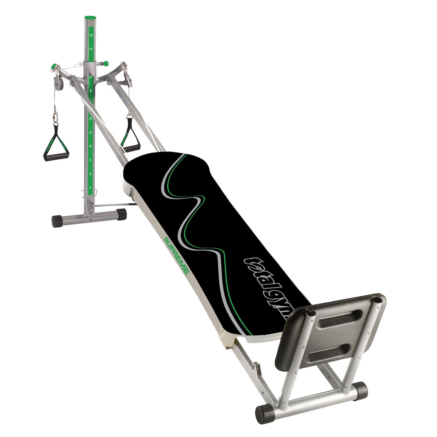 Total Gym Supreme Home Gym with Ab Crunch, Tri Grip Shaper Bars, and Squat Stand