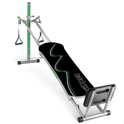 Total Gym Supreme Home Gym with Ab Crunch, Tri Grip Shaper Bars, and Squat Stand