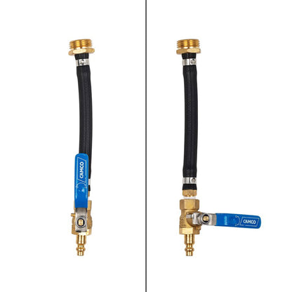 Camco 36170 RV Fresh Water Blow Out Hose Kit with Ball Valve and Brass Fittings