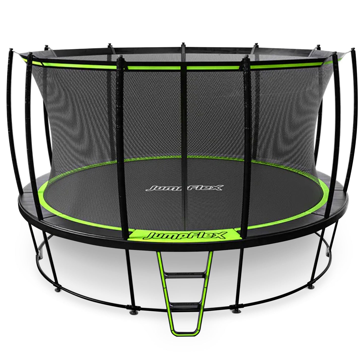 JumpFlex HERO 14' Trampoline for Kids Outdoor Play Equipment with Net & Ladder