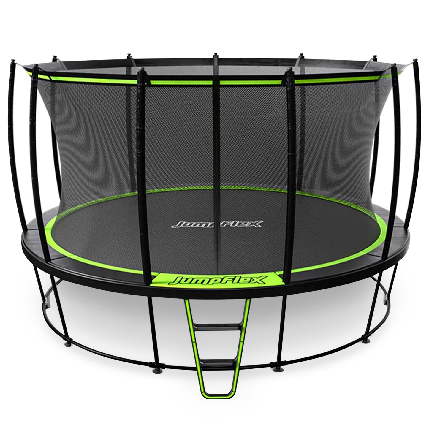 JumpFlex HERO 15' Trampoline for Kids Outdoor Play Equipment with Net & Ladder