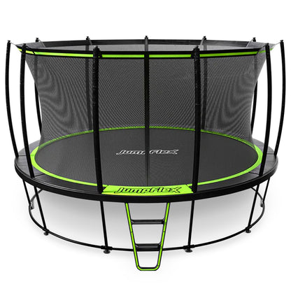 JumpFlex HERO 15' Trampoline for Kids Outdoor Play Equipment with Net & Ladder