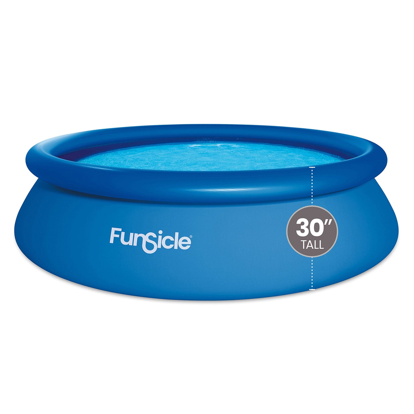 Funsicle 10' x 30" QuickSet Inflatable Ring Top Outdoor Above Ground Pool w/Pump