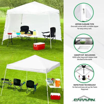 Caravan Canopy V Series 2 Slant Leg Sidewall Kit with 12x12 Instant Canopy Kit