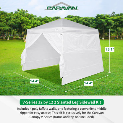 Caravan Canopy V Series 2 Slant Leg Sidewall Kit with 12x12 Instant Canopy Kit