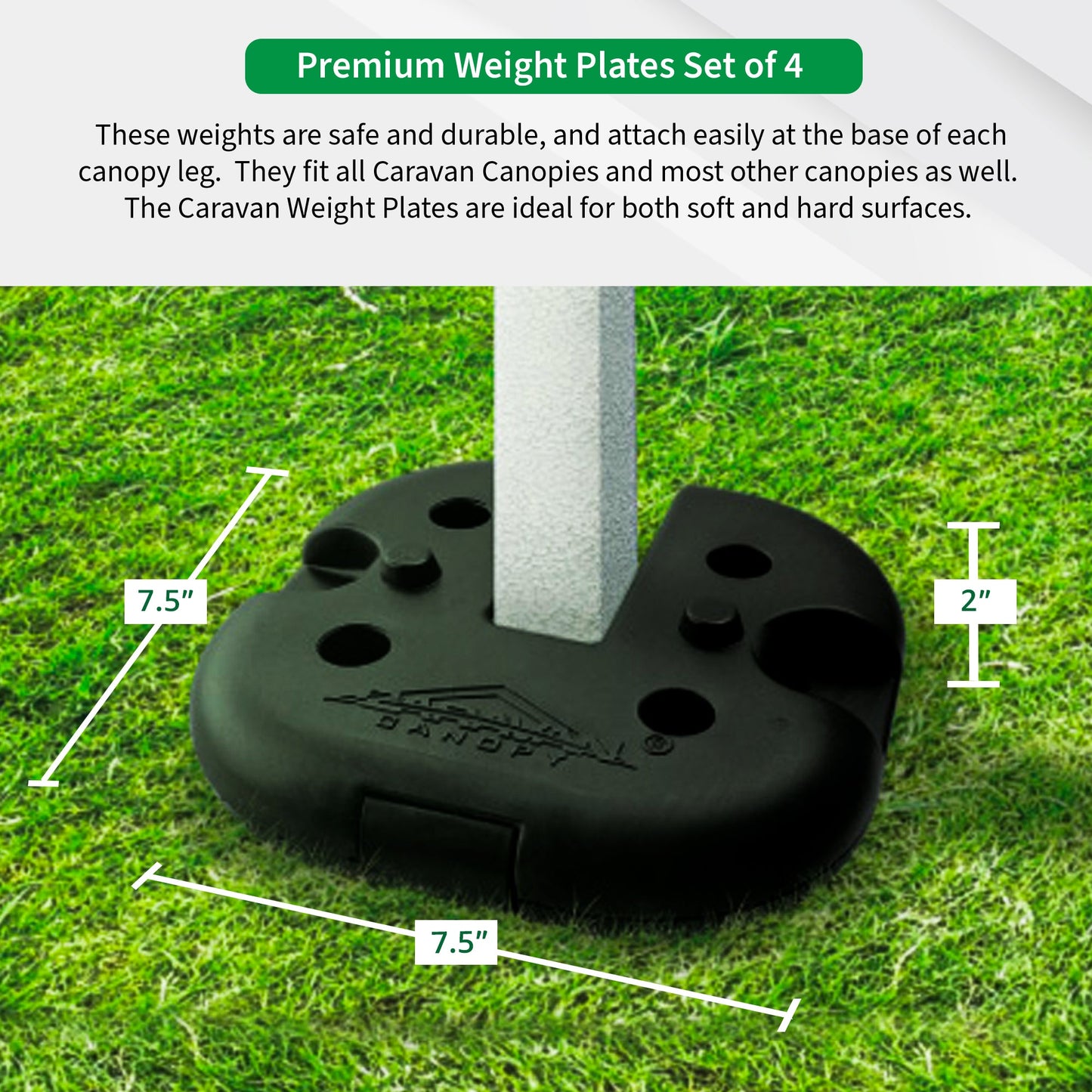 Caravan Canopy V Series Sidewalls & M Series Shade Tent  & Set of 4 Weight Plate