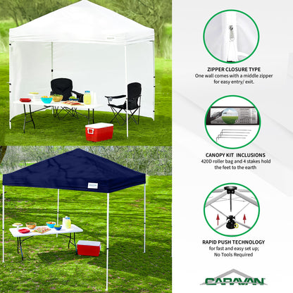 Caravan Canopy V Series Sidewalls & M Series Shade Tent  & Set of 4 Weight Plate