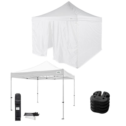 Caravan Canopy Sidewalls w/TitanShade 10x10' Instant Canopy Kit  & 4 6lb. Plates