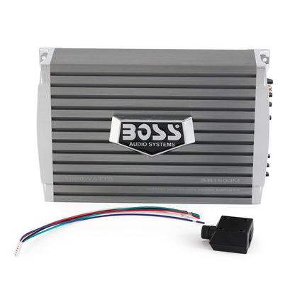 Boss Audio 1500 Watt Mono A/B MOSFET Power Car Amp + Remote | AR1500M (4 Pack)