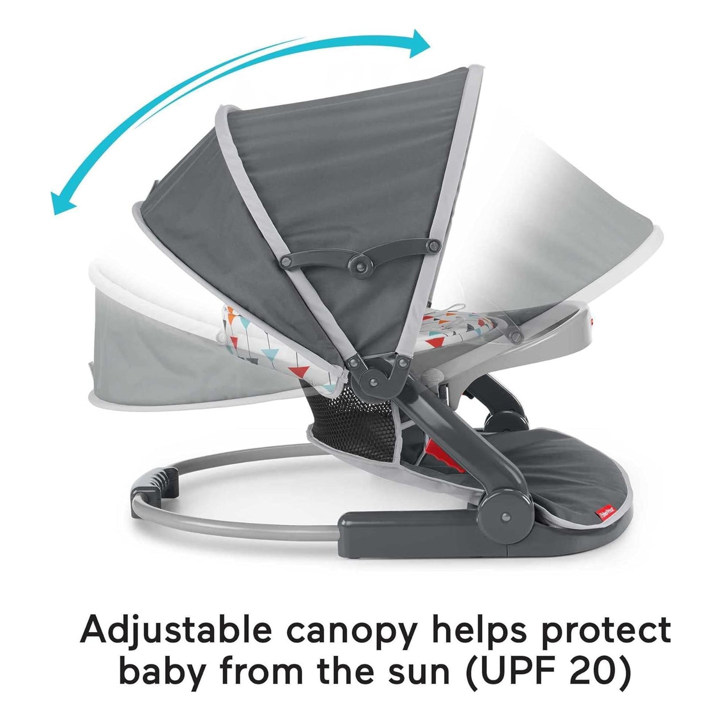 Fisher-Price Foldable Baby Travel Chair On The Go Sit Me Up Floor Seat w/Canopy