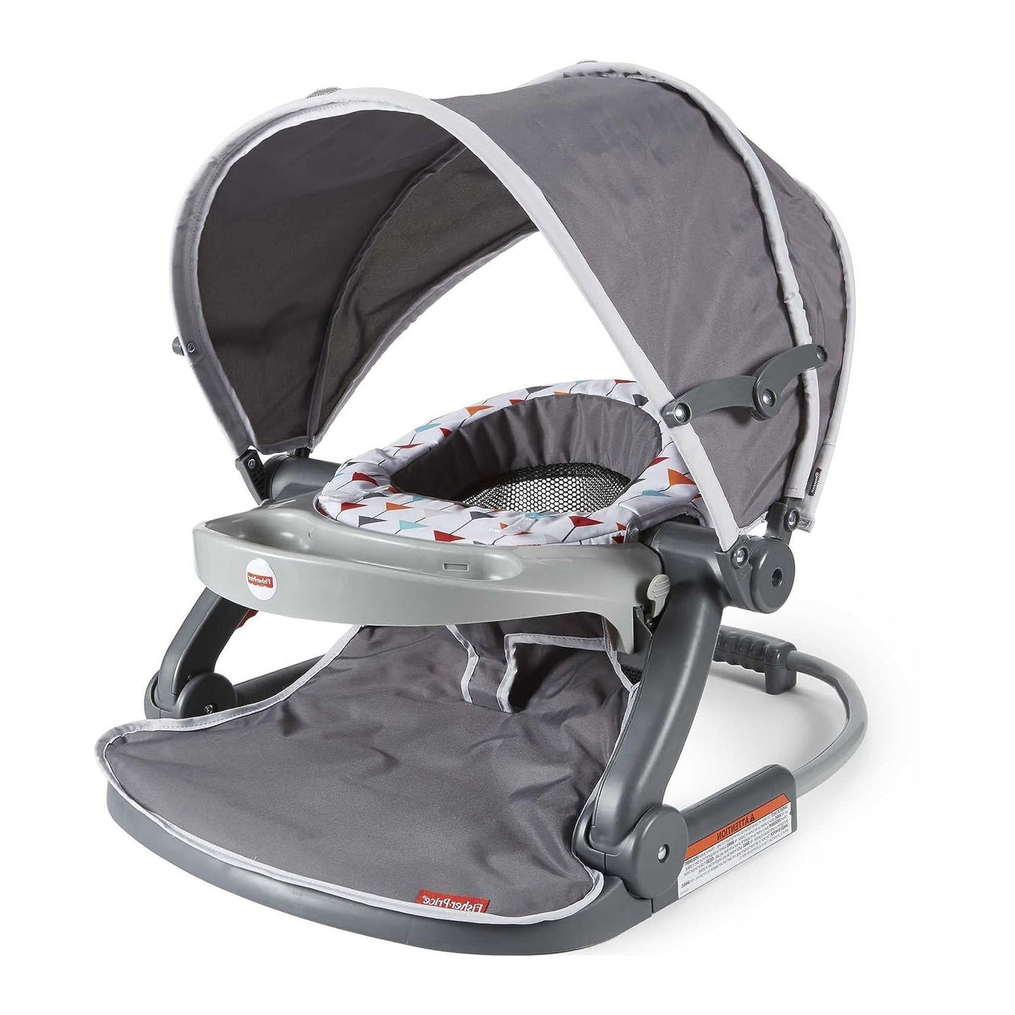 Fisher-Price Foldable Baby Travel Chair On The Go Sit Me Up Floor Seat w/Canopy