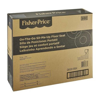 Fisher-Price Foldable Baby Travel Chair On The Go Sit Me Up Floor Seat w/Canopy