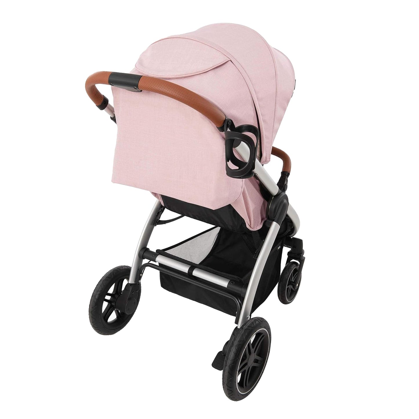 hauck Uptown Deluxe Folding Stroller with Cup Holder and Canopy, Melange Rose
