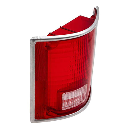 Brock Replacement Tail Lamp Lens Set with Chrome Trim for GMC and Chevrolet