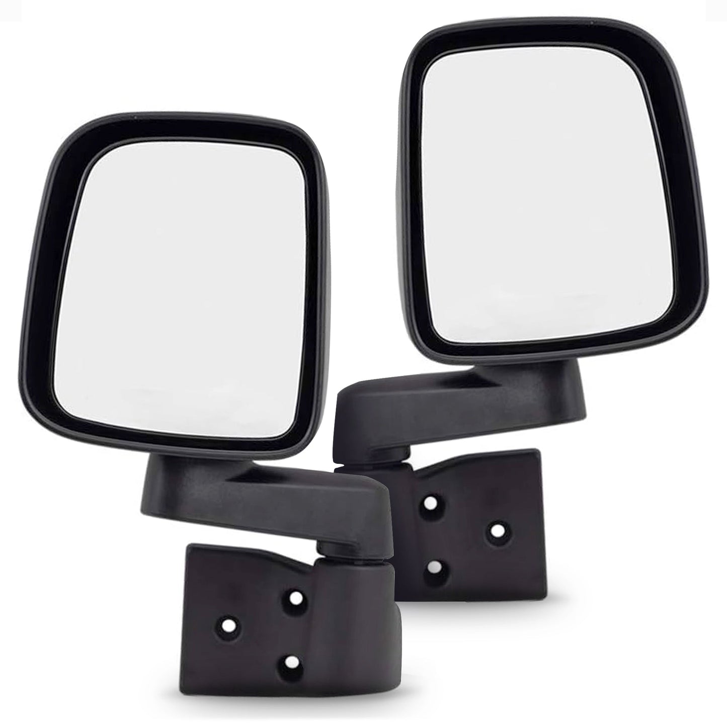 Brock Textured Replacement Manual Mirror Set for Jeep Wrangler 03 to 06, Black