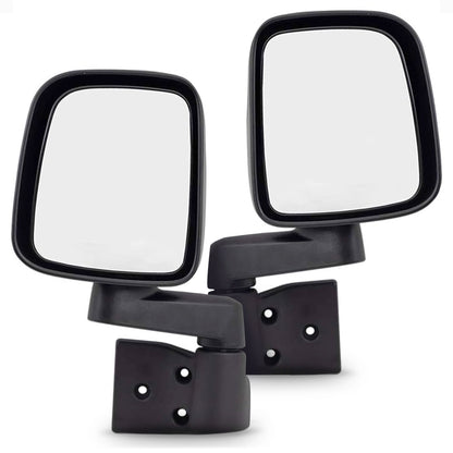 Brock Textured Replacement Manual Mirror Set for Jeep Wrangler 03 to 06, Black