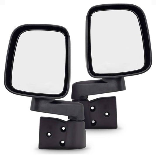 Brock Textured Replacement Manual Mirror Set for Jeep Wrangler 03 to 06, Black
